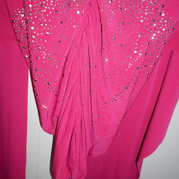 Unique 2 piece Pink Studded Outfit -- Shorts & Top Adult Size - Picture 4 of 7